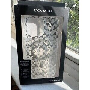 Coach clear case with logo for 15 Pro Max